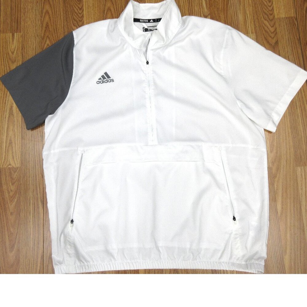 ADIDAS AEROREADYWINDBREAKER JACKET UNLINED BLACK & WHITE Sz X-LARGE, XL